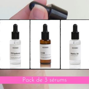 Pack 3 serums: Vitamina C, Ácido hialurónico y Matrixyl